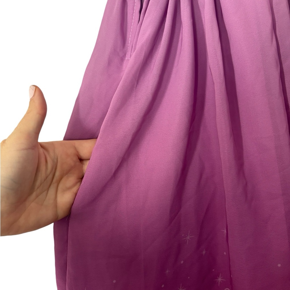 Disney Lavender Off-Shoulder Lace-Up Skater Dress - Picture 7 of 15